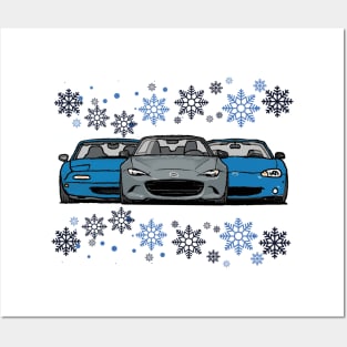 MX5 Miata Christmas Posters and Art